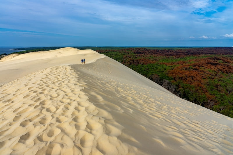 Atlantikküste Frankreich Dune de Pilat mit Blick auf den Wald und das Meer