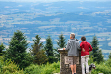 Bourgogne Wanderer auf dem Mont Beuvray