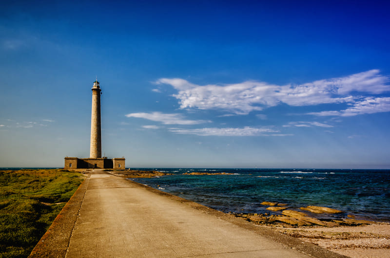 normandie frankreich Leuchtturm von Gatteville am Meer