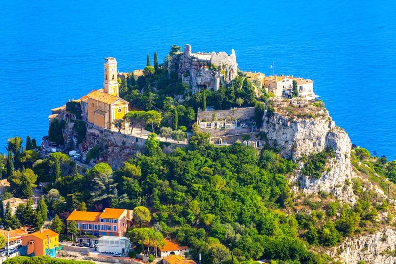 Wandern Provence zum Bergdorf Éze mit Blick auf die Küste