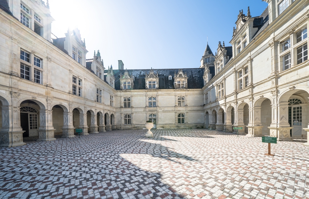 schloesser der loire - Innenhof des Château Villandry